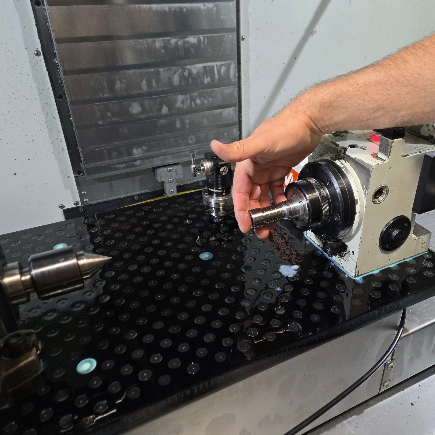 CWF machining setup detail