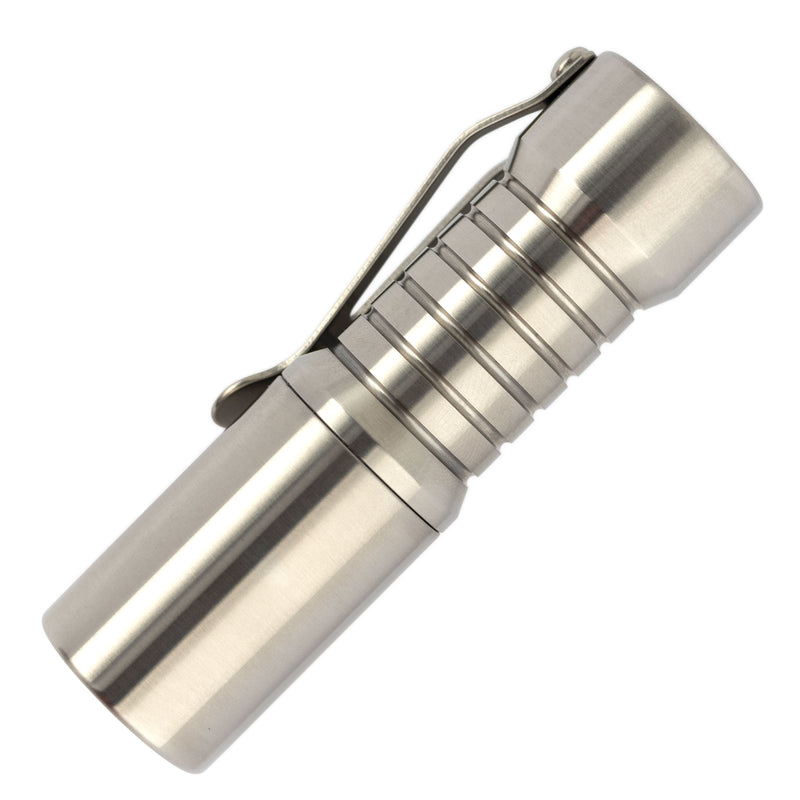 Machined Titanium Groovy Arcadian – CWF Custom Flashlights